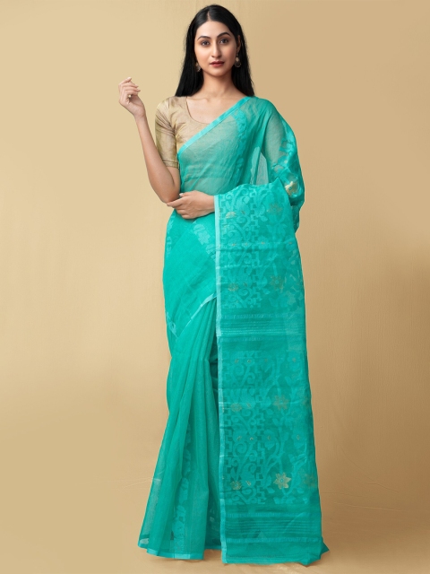 Unnati Silks Women Green & Gold-Toned Pure Handloom Bengal Tant Cotton Sustainable Saree
Unnati Silks Women Green & Gold-Toned Pure Handloom Bengal Tant Cotton Sustainable Saree