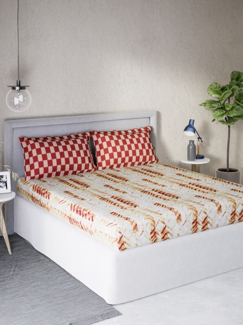 DDecor Red & Beige Geometric Printed Cotton 140 TC Queen Bedsheet with 2 Pillow Covers
DDecor Red & Beige Geometric Printed Cotton 140 TC Queen Bedsheet with 2 Pillow Covers