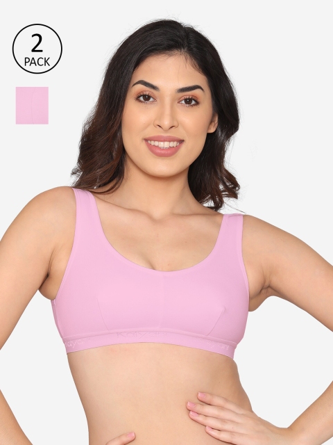 Kalyani Pack Of 2 Pink Beginners Bra 5035- PINK PINK 30 B