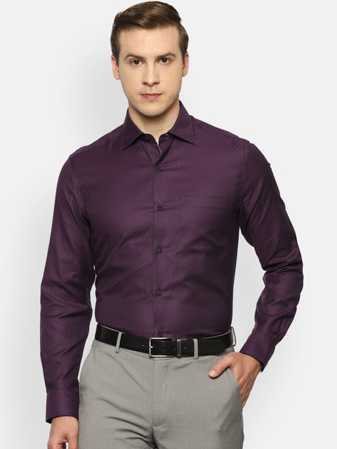 Louis Philippe Gods & Kings Men Purple & Black Opaque Printed Pure Cotton Formal Shirt
Louis Philippe Gods & Kings Men Purple & Black Opaque Printed Pure Cotton Formal Shirt