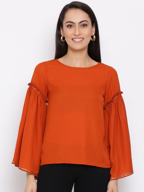 DRAAX Fashions Brown Regular Top