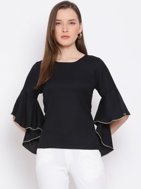 DRAAX Fashions Black Regular Top