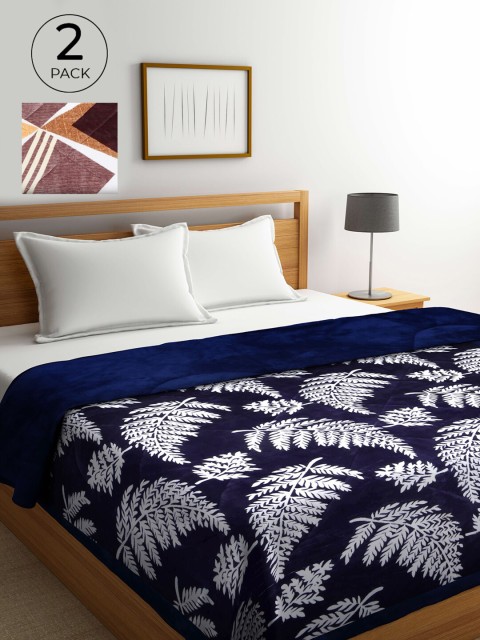 KLOTTHE Set Of 2 Multicoloured Floral Printed Fur Heavy Winter Double Bed Quilt, Multi
KLOTTHE Set Of 2 Multicoloured Floral Printed Fur Heavy Winter Double Bed Quilt, Multi