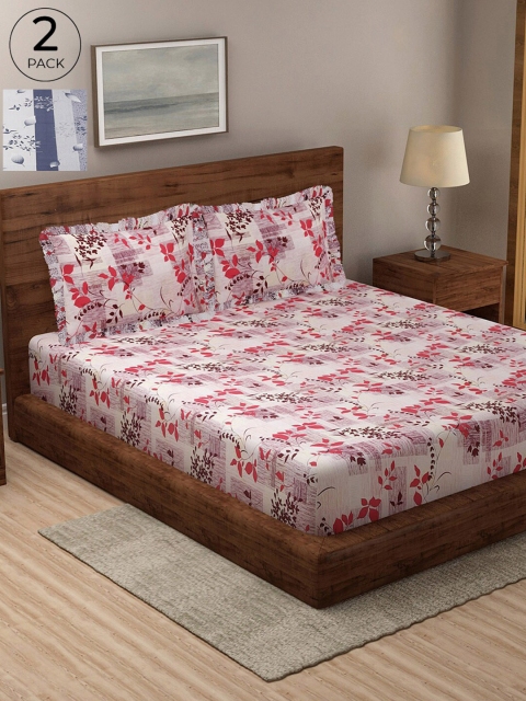 KLOTTHE Pack Of 2 Pink & Navy Blue Floral 210 TC 2 King Bedsheet with 4 Pillow Covers
KLOTTHE Pack Of 2 Pink & Navy Blue Floral 210 TC 2 King Bedsheet with 4 Pillow Covers