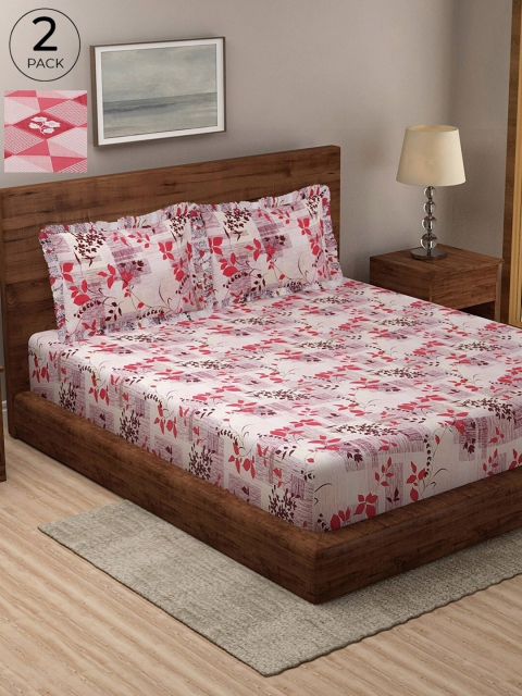 KLOTTHE Set of 2 Pink & Red Floral 210 TC 2 King Pure Cotton Bedsheet with 4 Pillow Covers
KLOTTHE Set of 2 Pink & Red Floral 210 TC 2 King Pure Cotton Bedsheet with 4 Pillow Covers
