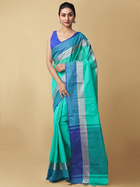 Unnati Silks Women Green & Blue Pure Handloom Dhaka Jamdhani Bengal Tant Cotton Sustainable Saree
Unnati Silks Women Green & Blue Pure Handloom Dhaka Jamdhani Bengal Tant Cotton Sustainable Saree