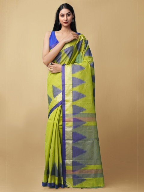 Unnati Silks Women Green & Blue Pure Handloom Dhaka Jamdhani Bengal Tant Cotton Sustainable Saree
Unnati Silks Women Green & Blue Pure Handloom Dhaka Jamdhani Bengal Tant Cotton Sustainable Saree