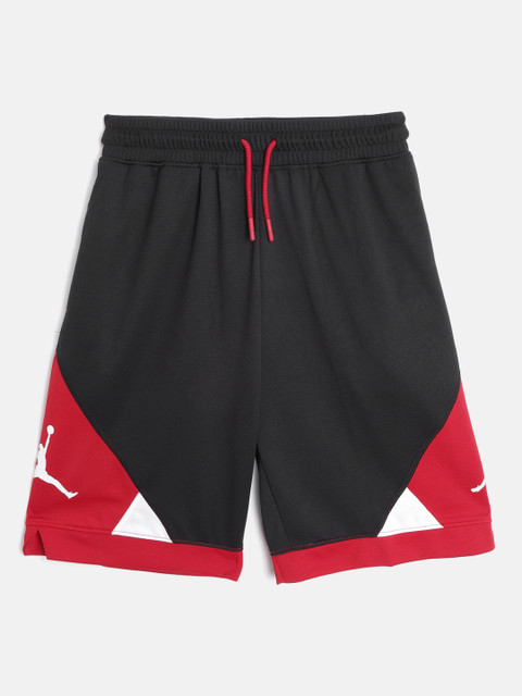 Jordan Boys Black & Red Colourblocked Loose Fit Air GFX Diamond Dri-Fit Basketball Shorts
Jordan Boys Black & Red Colourblocked Loose Fit Air GFX Diamond Dri-Fit Basketball Shorts