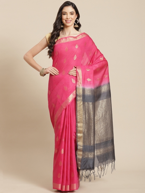 swatika Pink & Grey Zari Silk Blend Bhagalpuri Handloom Saree with Unstitched Blouse Piece
swatika Pink & Grey Zari Silk Blend Bhagalpuri Handloom Saree with Unstitched Blouse Piece