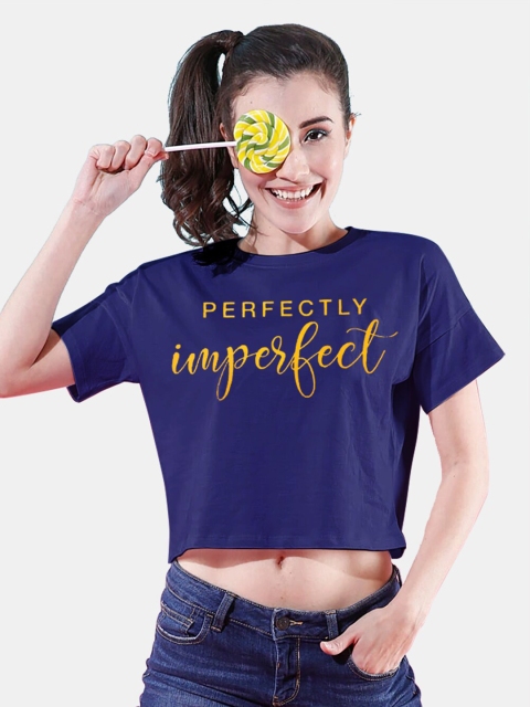 BonOrganik Women Navy Blue & Yellow Typography Printed Drop-Shoulder Sleeves Crop T-shirt
BonOrganik Women Navy Blue & Yellow Typography Printed Drop-Shoulder Sleeves Crop T-shirt