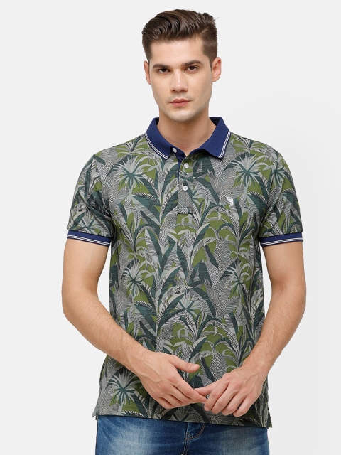 Swiss Club Men Olive Green Floral Printed Polo Collar Tropical Pockets Slim Fit T-shirt
Swiss Club Men Olive Green Floral Printed Polo Collar Tropical Pockets Slim Fit T-shirt