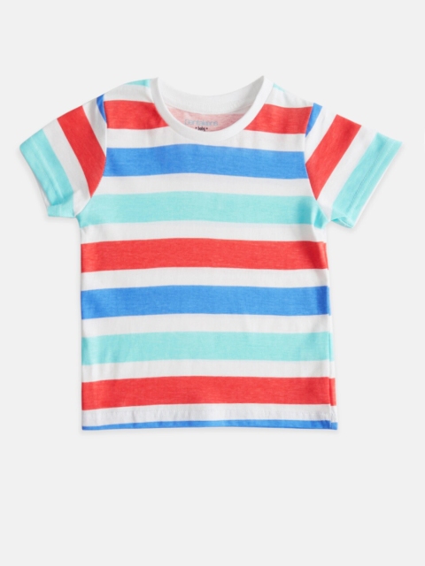 Pantaloons Baby Boys Red Striped Pockets T-shirt