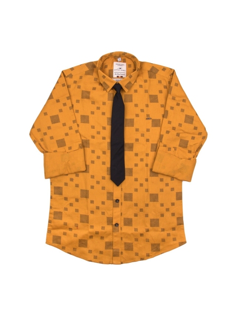 LITTLE DINO Boys Yellow & Black Modern Slim Fit Printed Pure Cotton Casual Shirt with Tie
LITTLE DINO Boys Yellow & Black Modern Slim Fit Printed Pure Cotton Casual Shirt with Tie