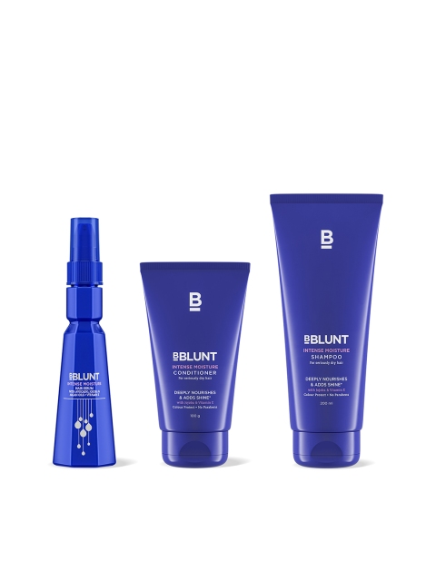 BBLUNT Pack of Intense Moisture Hair Serum 75 ml, Shampoo 200 ml & Conditioner 100 gm, Blue
BBLUNT Pack of Intense Moisture Hair Serum 75 ml, Shampoo 200 ml & Conditioner 100 gm, Blue