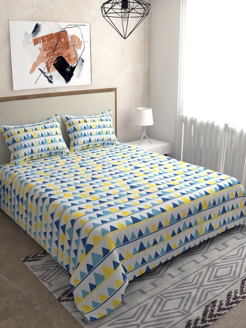 Salona Bichona Green Geometric 144 TC 100% Cotton 1 King Bedsheet with 2 Pillow Covers
Salona Bichona Green Geometric 144 TC 100% Cotton 1 King Bedsheet with 2 Pillow Covers