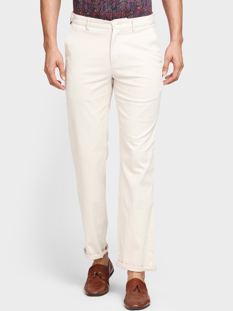 ColorPlus Men Beige Trousers