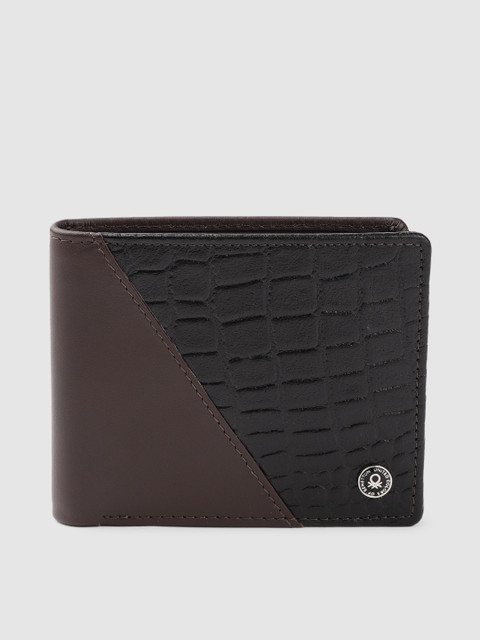United Colors of Benetton Men Coffee Brown & Black Colourblocked Leather Two Fold Wallet
United Colors of Benetton Men Coffee Brown & Black Colourblocked Leather Two Fold Wallet