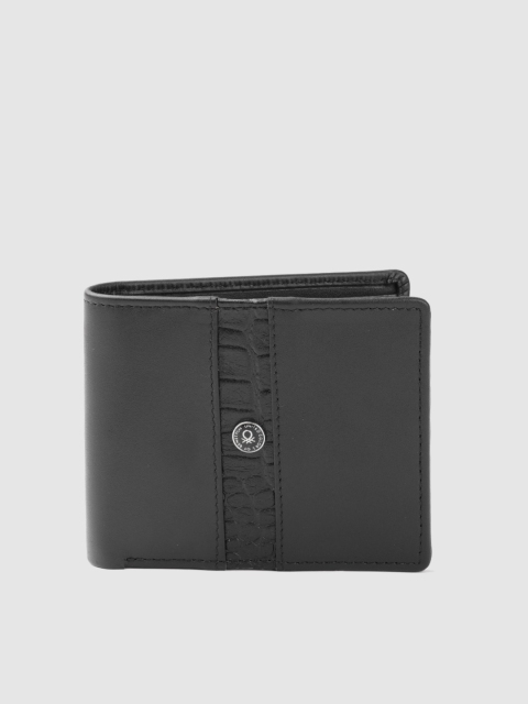United Colors of Benetton Men Black Solid Leather Two-Fold Wallet with Textured Detail
United Colors of Benetton Men Black Solid Leather Two-Fold Wallet with Textured Detail