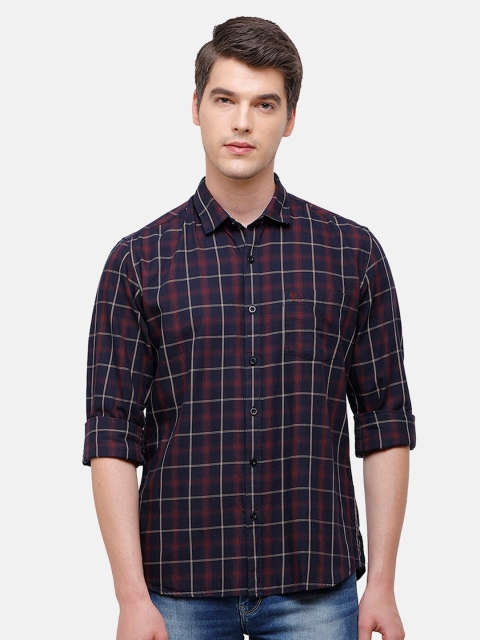 Swiss Club Men Navy Blue & Red Slim Fit Tartan Checked Opaque Pure Cotton Casual Shirt
Swiss Club Men Navy Blue & Red Slim Fit Tartan Checked Opaque Pure Cotton Casual Shirt