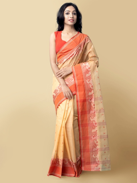 Unnati Silks Women Brown & Red Pure Handloom Dhaka Jamdhani Bengal Tant Cotton Sustainable Saree
Unnati Silks Women Brown & Red Pure Handloom Dhaka Jamdhani Bengal Tant Cotton Sustainable Saree