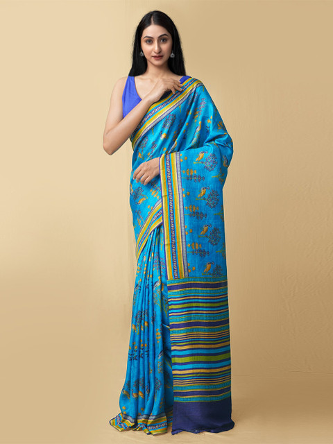 Unnati Silks Women Blue Woven Bangalore Silk Saree
Unnati Silks Women Blue Woven Bangalore Silk Saree