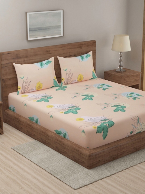 TAG 7 Brown & Peach-Coloured Floral 210 TC Cotton 2 King Bedsheets with 4 Pillow Covers
TAG 7 Brown & Peach-Coloured Floral 210 TC Cotton 2 King Bedsheets with 4 Pillow Covers