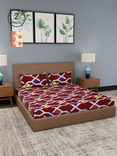 NEUDIS Multicoloured Floral 180 TC 2 King Bedsheet with 4 Pillow Covers, Multi
NEUDIS Multicoloured Floral 180 TC 2 King Bedsheet with 4 Pillow Covers, Multi