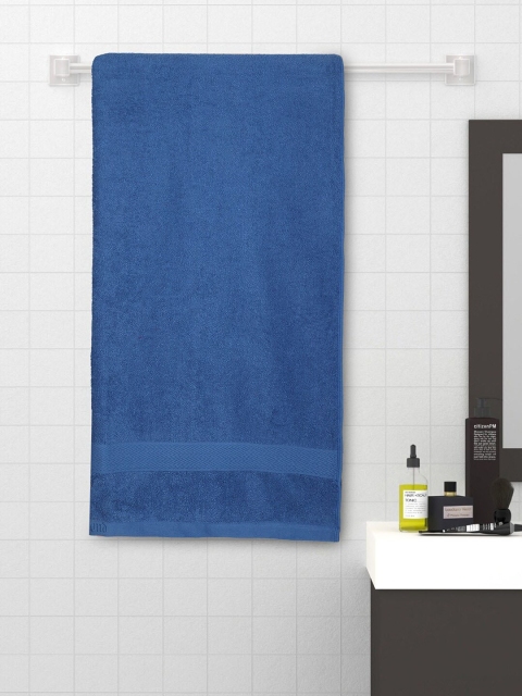 Raymond Home Blue 380 GSM Cotton Bath Towel