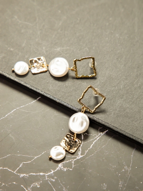 anore Gold-Toned Geometric Drop Earrings