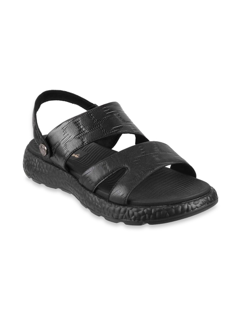 Metro Men Black Comfort Sandals