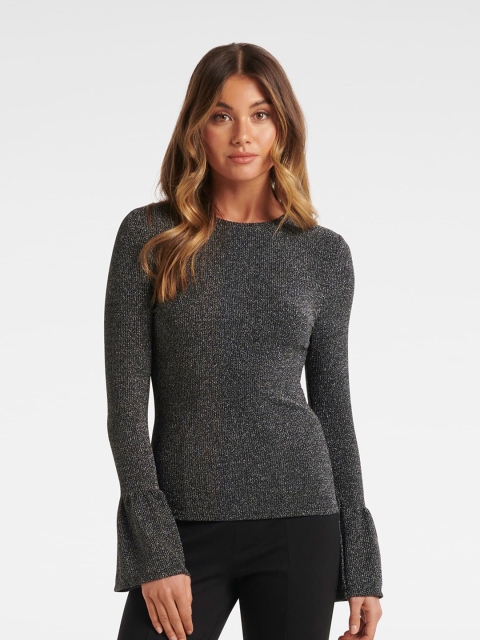 Forever New Black Regular Top