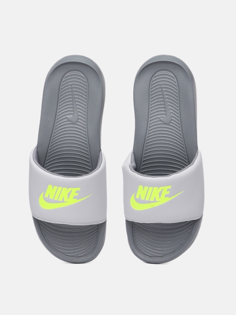 Nike Men Grey Printed Sliders