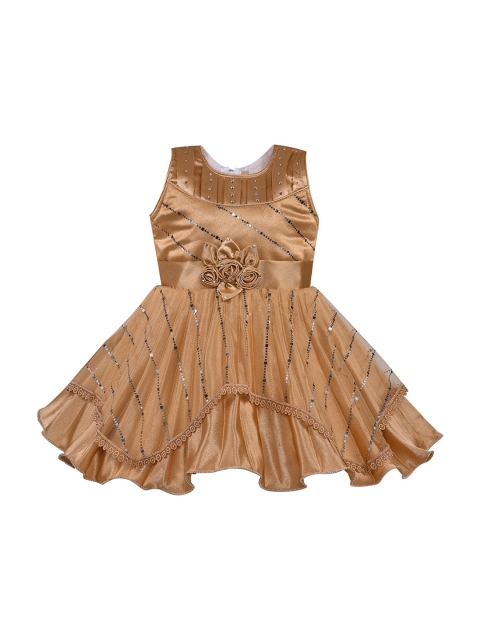 Wish Karo Gold-Toned Net Dress