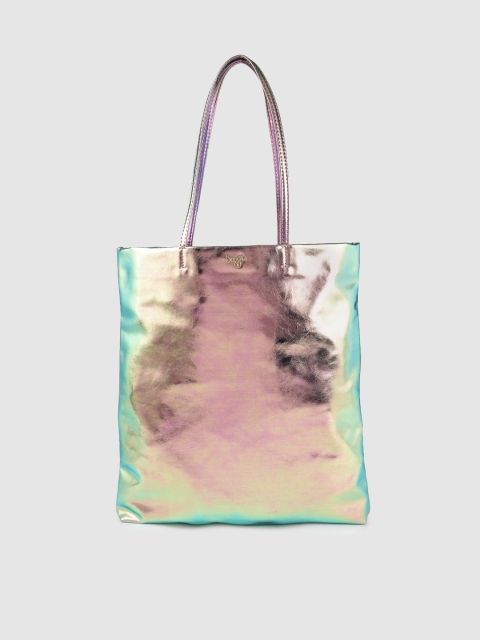 Baggit Pink PU Shopper Tote Bag