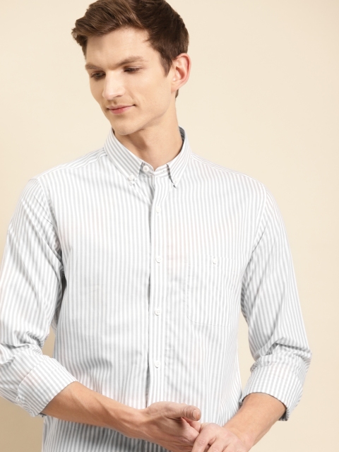 United Colors of Benetton Men Grey & White Giza Cotton Slim Fit Striped Casual Shirt
United Colors of Benetton Men Grey & White Giza Cotton Slim Fit Striped Casual Shirt