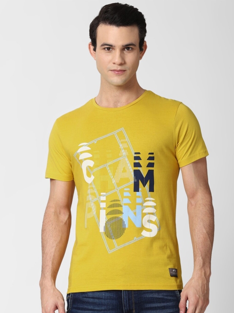 Peter England Casuals Men Yellow & White Typography Printed Pure Cotton Slim Fit T-shirt
Peter England Casuals Men Yellow & White Typography Printed Pure Cotton Slim Fit T-shirt