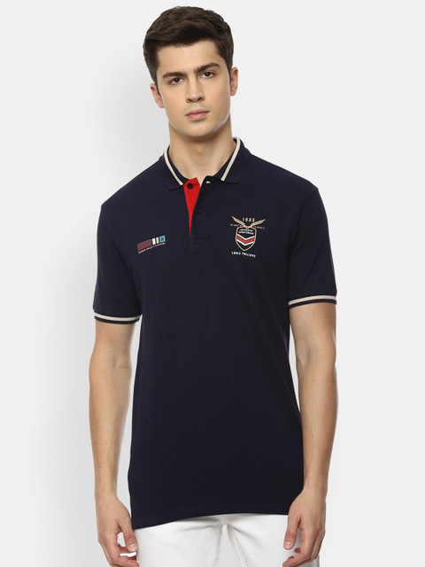 Louis Philippe Sport Men Navy Blue Polo Collar Applique Slim Fit T-shirt
Louis Philippe Sport Men Navy Blue Polo Collar Applique Slim Fit T-shirt