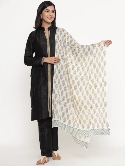 THE AAB STUDIO Women Off White & Yellow Sunflower Handblock Printed Handwoven Himalayan
THE AAB STUDIO Women Off White & Yellow Sunflower Handblock Printed Handwoven Himalayan