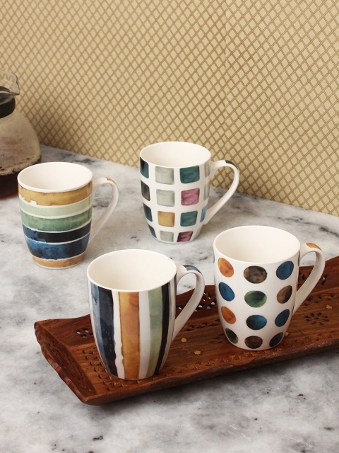 House Of Accessories White & Brown Geometric Printed Ceramic Glossy Mugs Set of Cups and Mugs
House Of Accessories White & Brown Geometric Printed Ceramic Glossy Mugs Set of Cups and Mugs