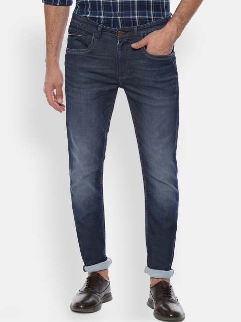 Van Heusen Sport Men Navy Blue Slim Fit Heavy Fade Jeans