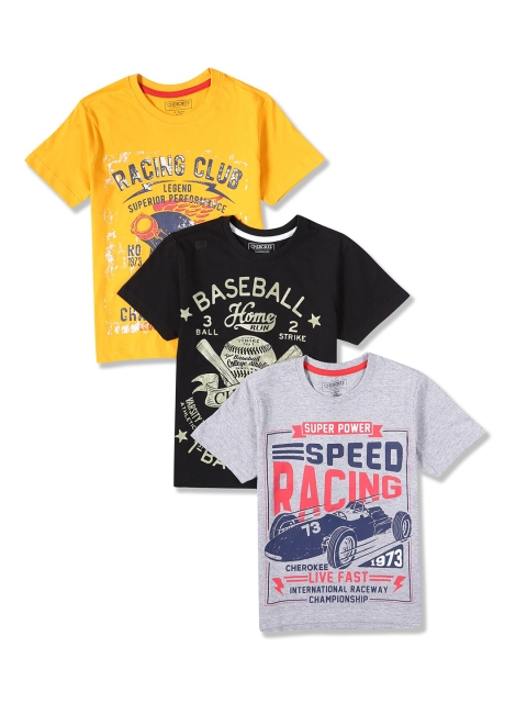 Cherokee Boys Pack Of 3 Printed T-shirts, Multi
