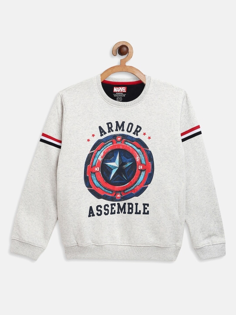 Octave Boys White Printed Sweatshirts