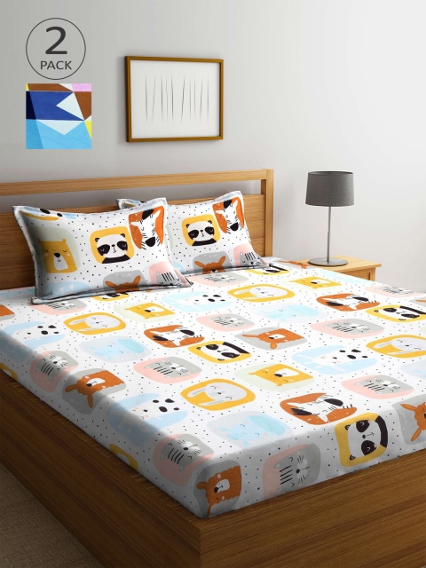 KLOTTHE Brown & Blue Cartoon Characters 210 TC 2 King Bedsheet with 4 Pillow Covers
KLOTTHE Brown & Blue Cartoon Characters 210 TC 2 King Bedsheet with 4 Pillow Covers