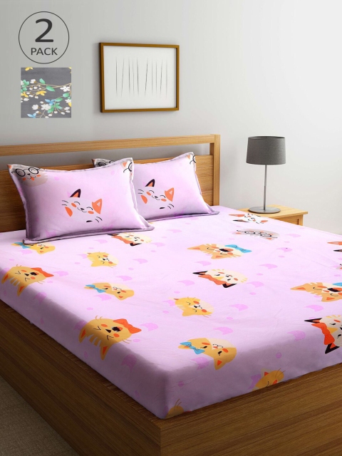 KLOTTHE Pink & Orange Cartoon Characters 210 TC 2 King Bedsheet with 4 Pillow Covers
KLOTTHE Pink & Orange Cartoon Characters 210 TC 2 King Bedsheet with 4 Pillow Covers
