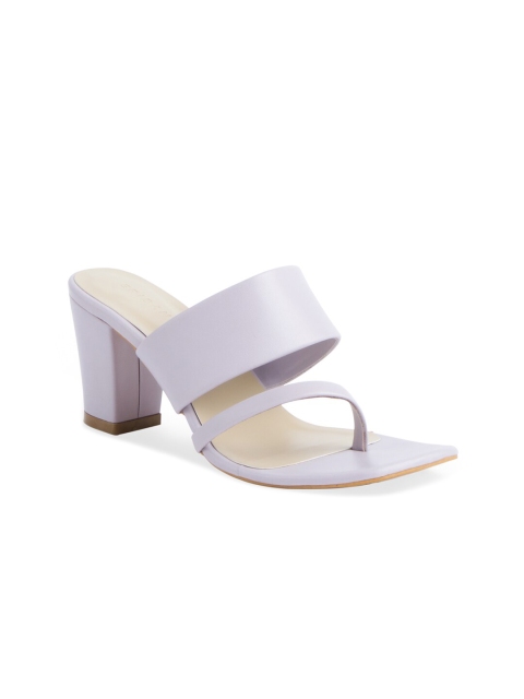 ERIDANI Women Lavender Block Heels