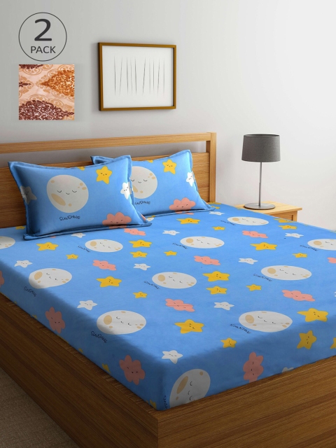 KLOTTHE Blue & Beige Cartoon Characters 210 TC 2 King Bedsheets with 4 Pillow Covers
KLOTTHE Blue & Beige Cartoon Characters 210 TC 2 King Bedsheets with 4 Pillow Covers