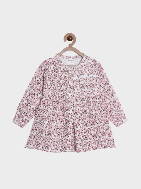 Nuberry Pink Floral Cotton Dress