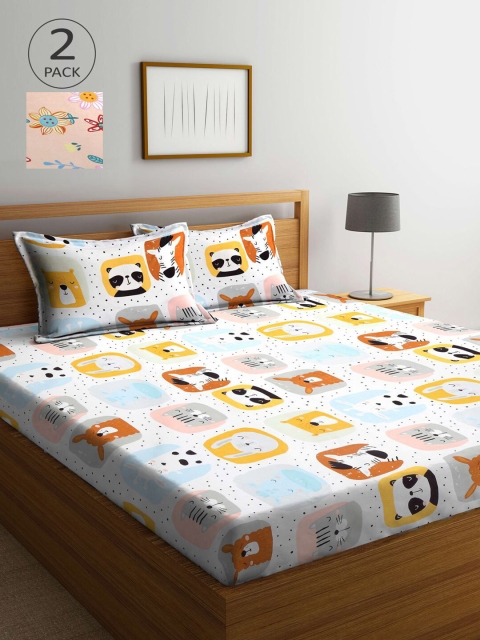 KLOTTHE White & Beige Cartoon Characters 210 TC 2 King Bedsheet with 4 Pillow Covers
KLOTTHE White & Beige Cartoon Characters 210 TC 2 King Bedsheet with 4 Pillow Covers