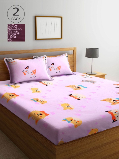 KLOTTHE Purple & Blue Cartoon Characters 210 TC 2 King Bedsheet with 4 Pillow Covers
KLOTTHE Purple & Blue Cartoon Characters 210 TC 2 King Bedsheet with 4 Pillow Covers