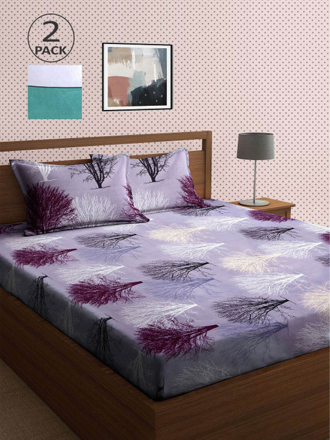 KLOTTHE Multicoloured Printed 210 TC 2 King Bedsheet with 4 Pillow Covers, Multi
KLOTTHE Multicoloured Printed 210 TC 2 King Bedsheet with 4 Pillow Covers, Multi